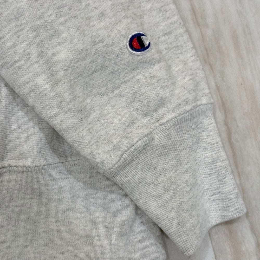 GW George Washington University Champion Reverse Weave Hoodie Gray Navy Large - Picture 2 of 5